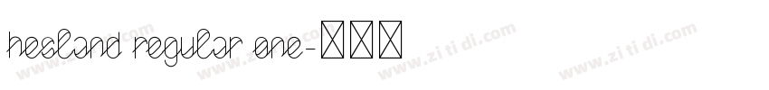 Hesland Regular One字体转换